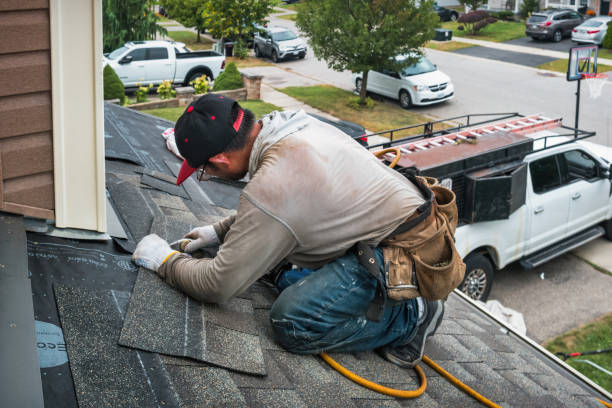 Professional Flat Roof Repair technician working in Strathmere, NJ